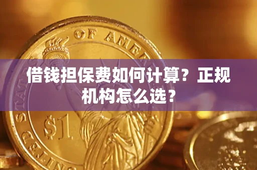 武汉借钱担保费如何计算？正规机构怎么选？