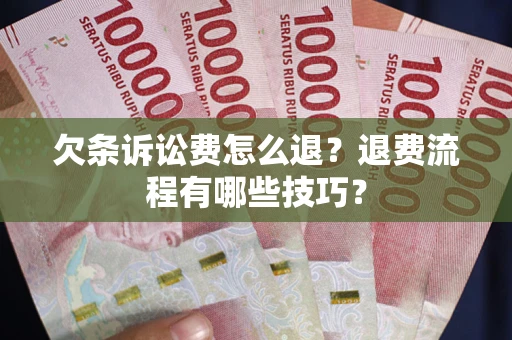 武汉欠条诉讼费怎么退？退费流程有哪些技巧？