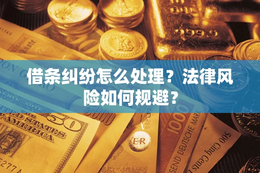 武汉借条纠纷怎么处理？法律风险如何规避？