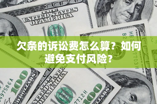 武汉欠条的诉讼费怎么算？如何避免支付风险？