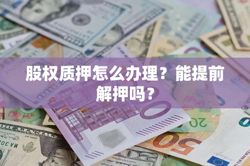 武汉股权质押怎么办理？能提前解押吗？